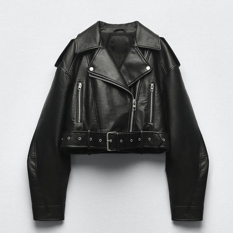 CLOVER - Stylish vegan leather jacket for women