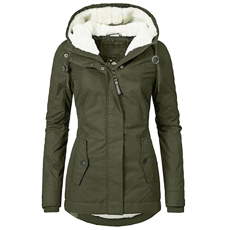 KATIE - Wind and waterproof long quilted coat for women