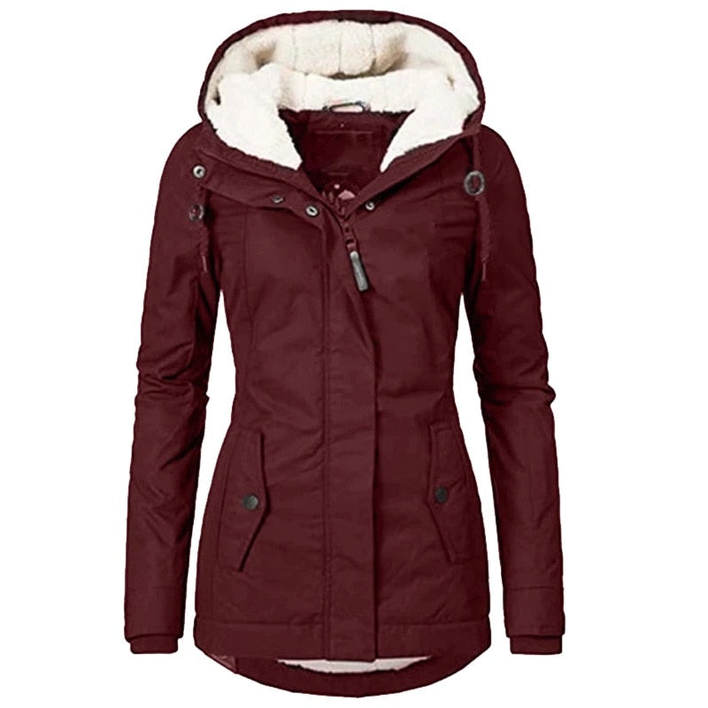 KATIE - Wind and waterproof long quilted coat for women