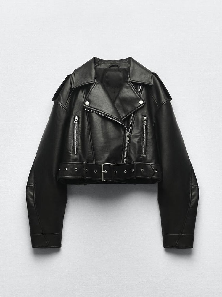 CLOVER - Stylish vegan leather jacket for women