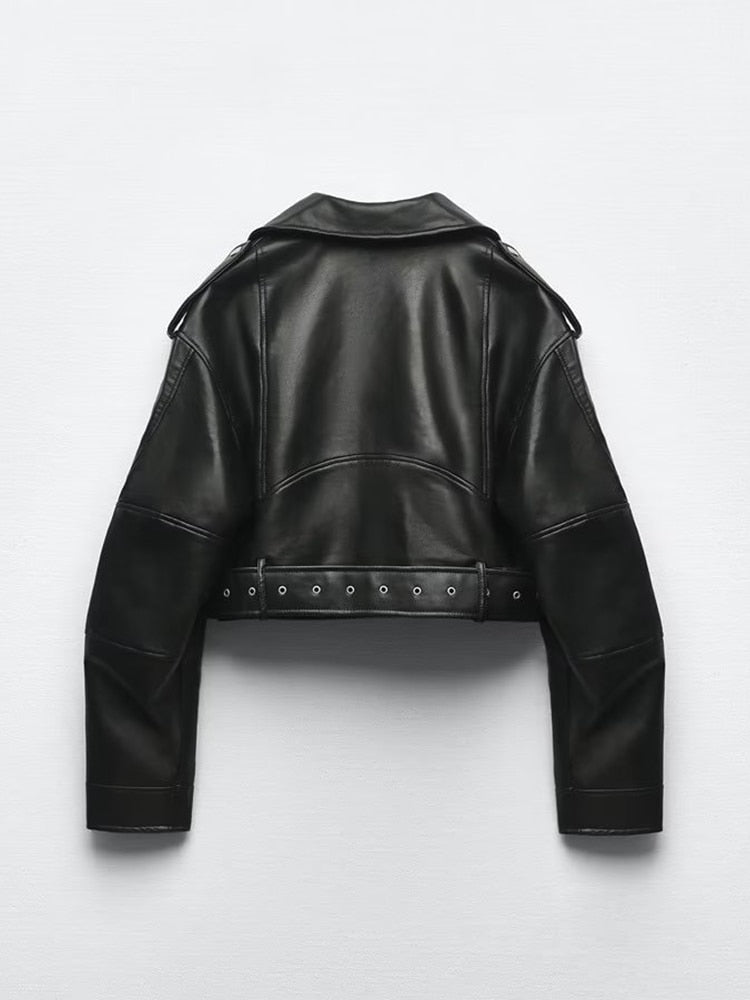 CLOVER - Stylish vegan leather jacket for women