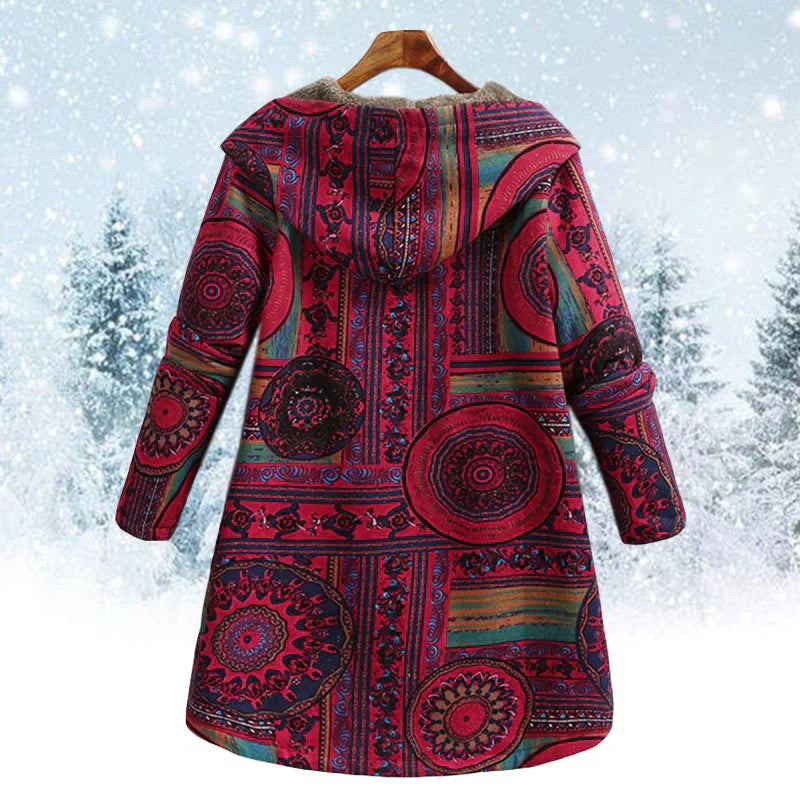 BRIANNA - Stylish multi-coloured winter coat for women
