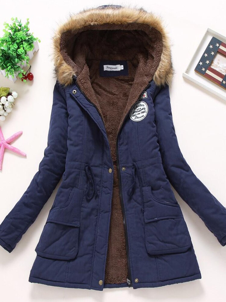 STEPHANIE - Cozy fur hooded winter coat for women